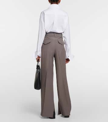 Pantaloni in canvas a vita alta | Jil Sander