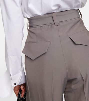 Pantaloni in canvas a vita alta | Jil Sander