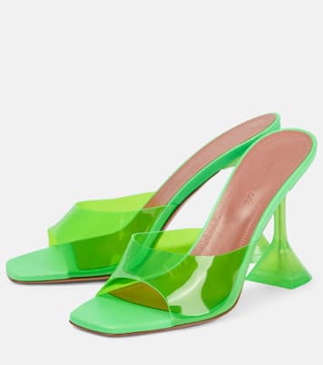 Mules Lupita in PVC | Amina Muaddi