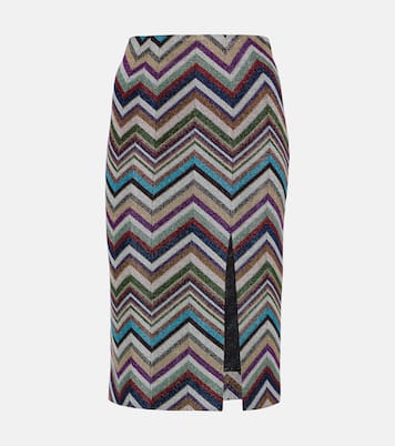 Falda tubo en mezcla de lana en zigzag | Missoni