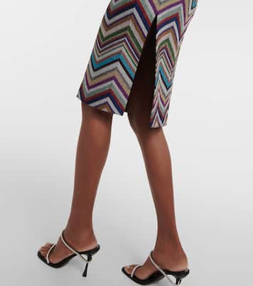 Falda tubo en mezcla de lana en zigzag | Missoni