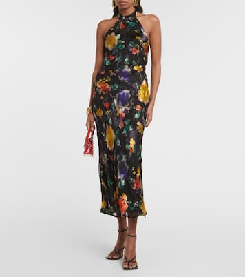Floral halterneck midi dress | Rixo