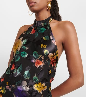 Floral halterneck midi dress | Rixo