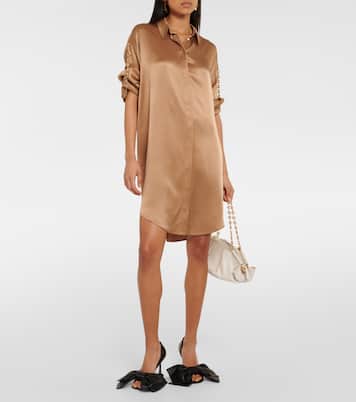 Abito chemisier in raso di seta | Loewe