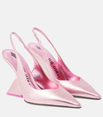Cheope metallic leather slingback pumps | The Attico