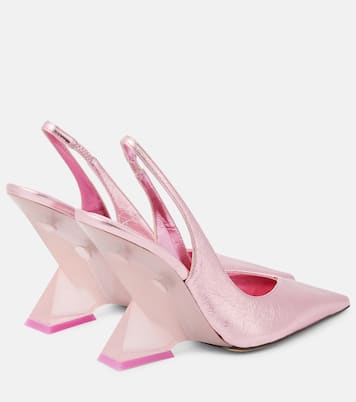 Cheope metallic leather slingback pumps | The Attico