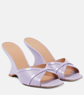 Perla 85 leather wedge mules | Malone Souliers