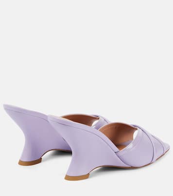 Perla 85 leather wedge mules | Malone Souliers