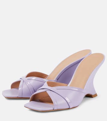 Perla 85 leather wedge mules | Malone Souliers