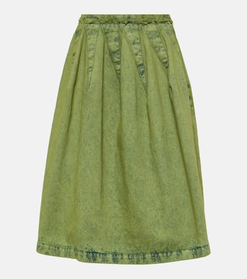 Pleated denim midi skirt | Marni