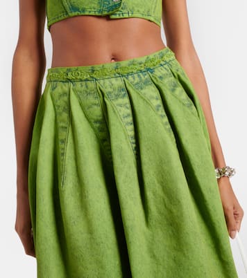 Pleated denim midi skirt | Marni