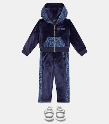 Pantaloni sportivi Barocco in velluto | Versace Kids