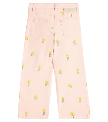 Sunflower embroidered cotton pants | Stella McCartney Kids