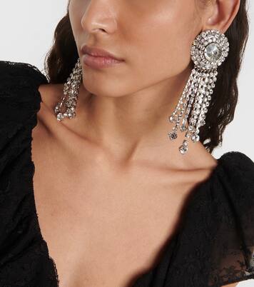 Orecchini clip-on con cristalli | Alessandra Rich