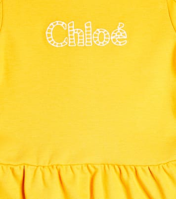 Baby logo cotton jersey dress | Chloé Kids