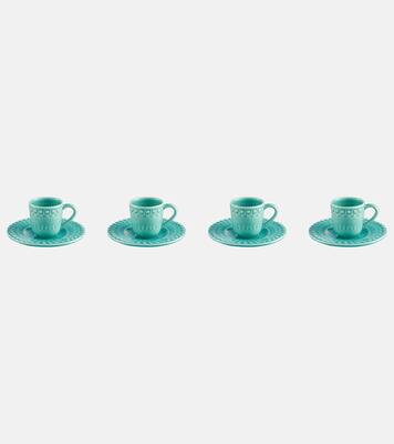 Fantasia set of 4 espresso cups and saucers | Bordallo Pinheiro