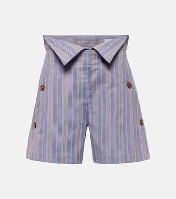 W CJ striped high-rise cotton shorts | Vivienne Westwood