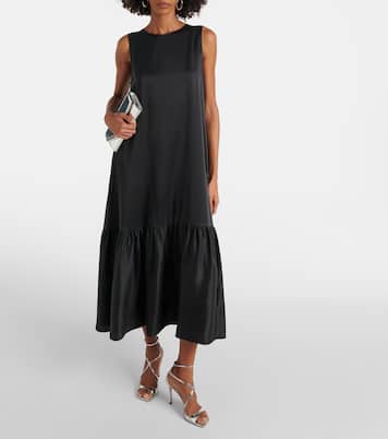 Midikleid Rhea aus Seiden-Charmeuse | Asceno