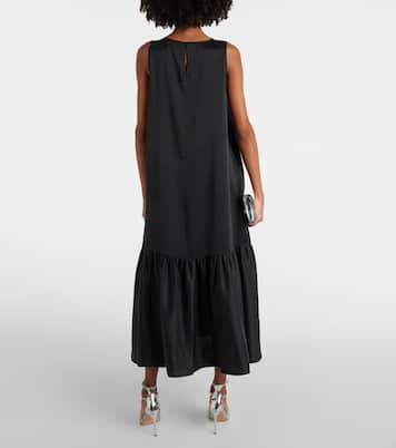 Midikleid Rhea aus Seiden-Charmeuse | Asceno