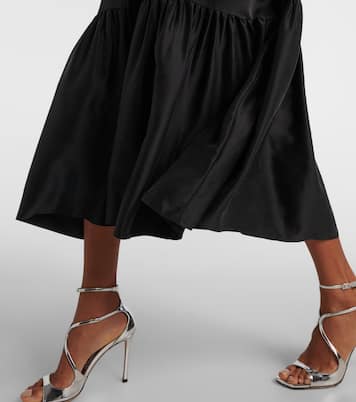 Midikleid Rhea aus Seiden-Charmeuse | Asceno