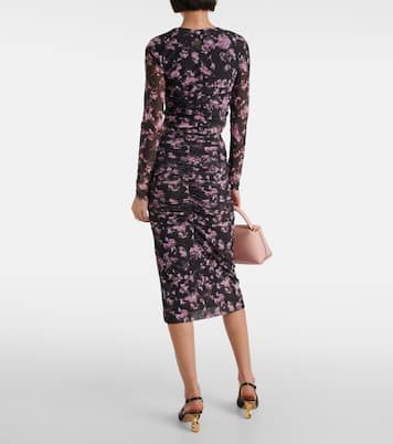 Jupe midi à fleurs | Ganni