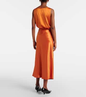 Jupe midi Leisure Alessio en satin | Max Mara