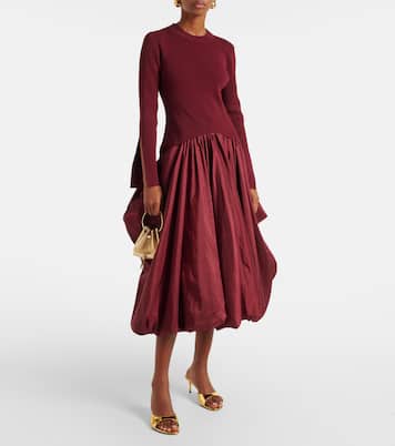 Abito midi Kenlie in raso e jersey | Simkhai