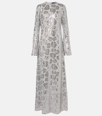 Robe longue à sequins et à fleurs | Rotate