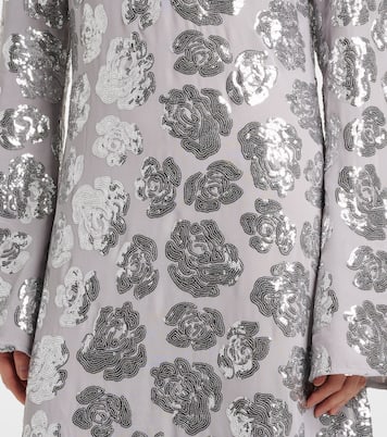 Robe longue à sequins et à fleurs | Rotate