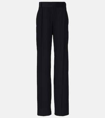 Pantaloni regular gessati Cambie a vita alta | Khaite