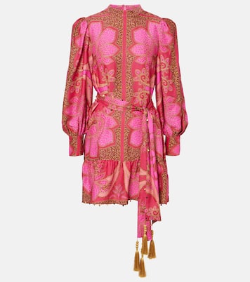 Abito corto Floral Glam Scarf in raso | Farm Rio