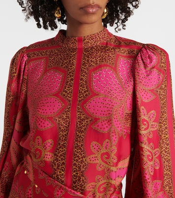 Abito corto Floral Glam Scarf in raso | Farm Rio