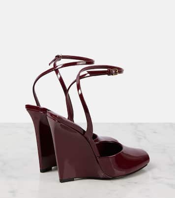 Sandali La Scandale 110 in vernice con zeppa | Saint Laurent