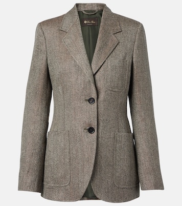 Eleanor chevron linen blazer | Loro Piana