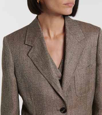 Eleanor chevron linen blazer | Loro Piana