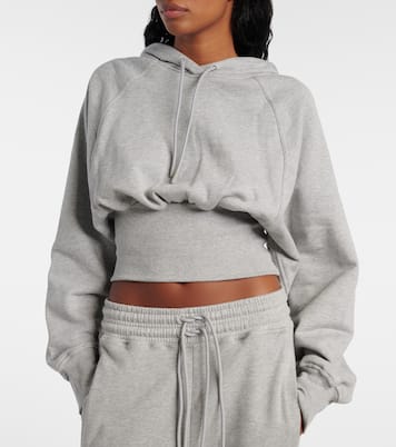 Sudadera con capucha de algodón cropped | Adidas by Stella McCartney