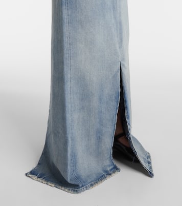 Gonna lunga Four Stitches in denim | Maison Margiela