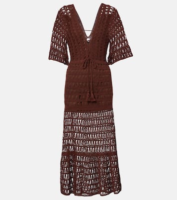 Abito midi Marissa in crochet di cotone | Anna Kosturova