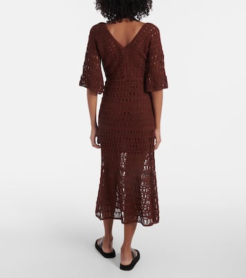 Abito midi Marissa in crochet di cotone | Anna Kosturova