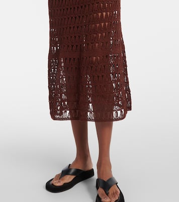 Abito midi Marissa in crochet di cotone | Anna Kosturova