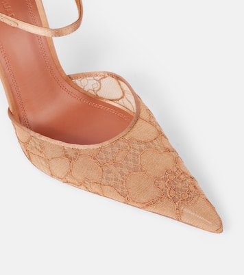 Pumps Barbara 105 in pizzo con raso | Amina Muaddi