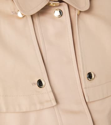 Caped cotton gabardine trench coat | Chloé Kids