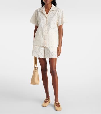 Camicia bowling in misto cotone sangallo | Moncler