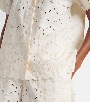 Camicia bowling in misto cotone sangallo | Moncler