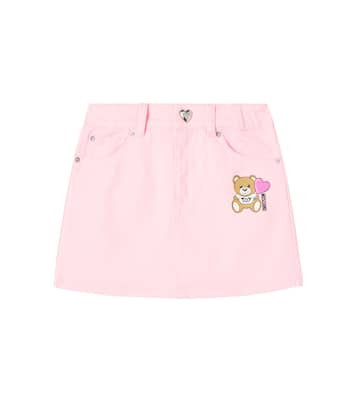 Falda Teddy Bear en denim | Moschino Kids