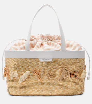 Marea raffia-effect tote bag | Aquazzura