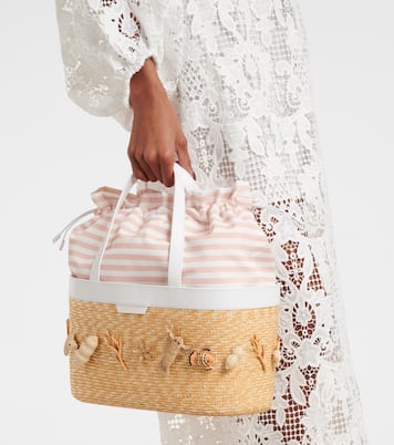 Marea raffia-effect tote bag | Aquazzura