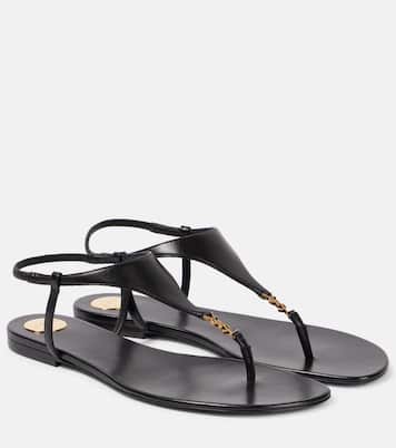 Tongs Cassandra en cuir | Saint Laurent