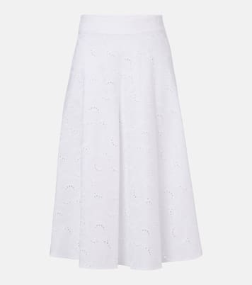 Falda midi Summer Blossom con bordado inglés | Dorothee Schumacher