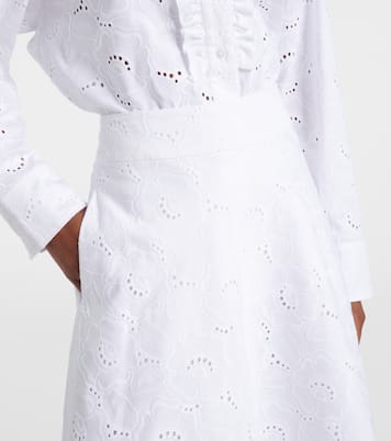 Falda midi Summer Blossom con bordado inglés | Dorothee Schumacher